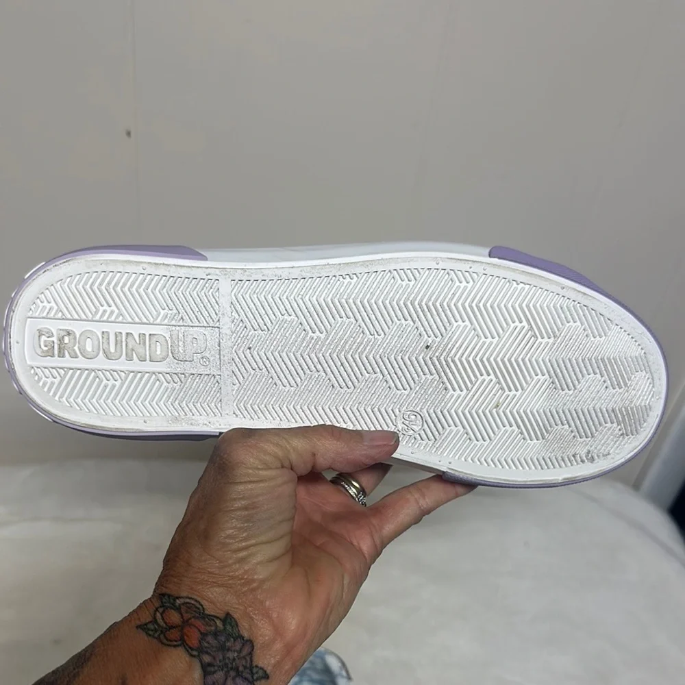 Disney LILO & Stitch White and Purple Chunky Sole Sneakers